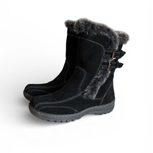 Spring Step suede fur booties